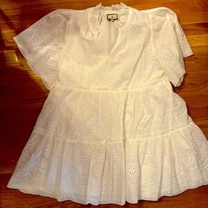 Tuckernuck White Eyelet Crawford Dress Size XL *Worn Once*